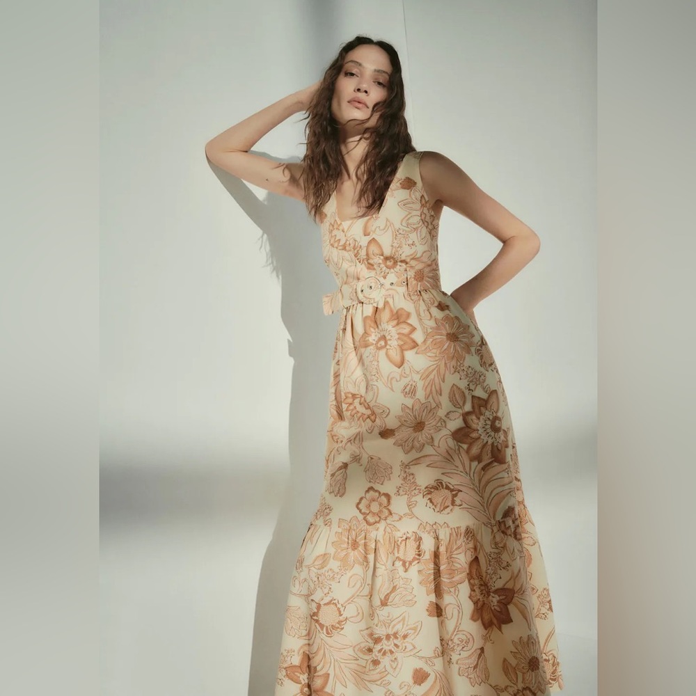 Mango Printed Cotton Martina Dress